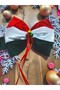 New Year's Special Automatic Buckle Bow Rattle Hair Clip – Red/White/Green (13X10 cm) - 3