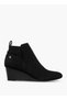 Women's Perforated Wedge Heel Ankle Boots