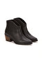 Women's Western Cowboy Short Boots & Booties 5118 Black Leather - 4