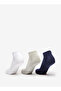Textured Ankle Length Cushioned Socks - Set of 3 - 3