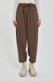 Loose Carrot Pants with Elastic Waist Mink - 2