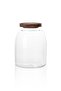 Glass Jar with Wooden Lid 14X19 cm Cam0505 - 3