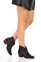 Women's Western Cowboy Short Boots & Booties 5118 Black Leather - 2