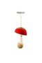 Christmas Ornament Velvet Glitter Mushroom Red 14 cm - 6