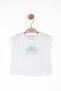 Baby Girl 1-4 Years Old Cotton Short Sleeve T-Shirt 36632 Ecru