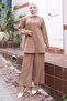 Glitter Stone Detailed Suit Mink 19264