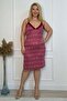 Women's Plus Size Comfort Model Cotton Strappy Nightgown - 5