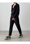 Women's Elastic Waist Trousers Zipper Closure Jacket Two-Piece Set - 5