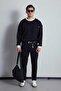 Men's Boyfriend 100% Cotton Jean Pants Black - 6