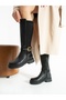 Arcus Black Buckle Detail Women's Boots - 4