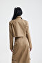 Edessa Two-Piece Suit Gabardine Mini Jacket Long Skirt Pocket Autumn Suit - 4