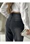 Women's Black Belt Apolleted Mom Jeans - 5