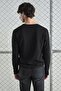 Long Sleeve Black T-Shirt with Metal Studs - 4