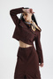 Edessa Two-Piece Suit Gabardine Mini Jacket Long Skirt Pocket Autumn Suit - 4