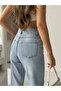 Women's Stone Washed Belted Apollet Mom Jeans - 5