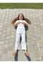 Girls' Pants Elastic Waist with Pockets Waffle Knitted Fabric Wide Leg Palazzo Pants - 4