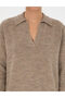 Beige Comfort Fit Polo Neck Sweater 50317226-Vr011 - 6