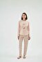 Women's Powder Color Long Sleeve Crew Neck Pajama Set C9T1N271