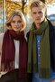 Unisex Soft Textured Tasseled Winter Boucle Scarf Shawl Set of 2