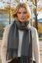 Unisex Soft Textured Tasseled Winter Boucle Scarf Shawl Set of 2 - 6
