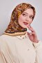 وشاح أورا بنمط الورد الكاكي - 3