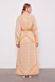 Saffron Collar Stone Detailed Patterned Dress - 4