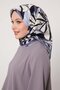 وشاح حريري من نسيج التويل بنمط الزنبق الأزرق للأطفال - 2