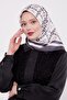 وشاح حريري منسوج بنمط ديزي مدخن - 2