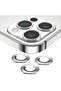 Camera Lens Protector Set compatible with Apple Iphone 14 Pro, 9H glass, Silver - 3