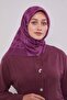 وشاح جاكار كريستالي بنمط البقلاوة الأرجواني - 2