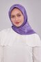 وشاح جاكار كريستالي بنمط البقلاوة باللون الأرجواني - 3
