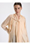 Cream Draped Tie-Up Blouse - 5