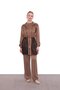 Camel File Detailed Three-Piece Suit