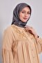 وشاح حريري بنمط مونوغرام من أنثراسايت L - 2