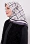 وشاح حريري منسوج بنمط ديزي مدخن