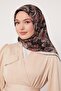 وشاح حريري مختلط باللونين الأسود والبيج - 3