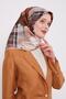 وشاح حريري بنمط خطوط رفيعة من السلمون - 2