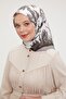 وشاح حريري بنمط زهرة الأنثراسايت التجريدية - 2