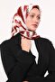 وشاح حريري بنمط فرشاة حمراء