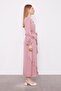 Powder Neckline Floral Detailed Cupra Dress - 3