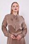 Oil Green Sleeve Lace Cupra Dress - 4