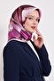Cherry Reflection Leaf Pattern Twill Silk Scarf