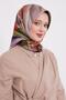 وشاح حريري بنمط أوراق المينك الرقيقة - 2