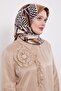 وشاح حريري بنمط الداما الأسود