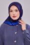وشاح حريري من التويل مع حواف مزخرفة - 2