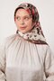 وشاح حريري بنمط زهور مختلطة باللون البنفسجي - 4