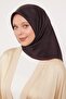 وشاح حريري مزدوج الجوانب بلون أحمر داكن - 3