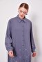 Anthracite Baklava Pattern Stone Printed Tunic - 3