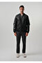 Men's Ribbed Faux Leather Coat & Jacket - 3