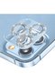 Camera Lens Protector Set compatible with Apple Iphone 14, 9H glass, Silver